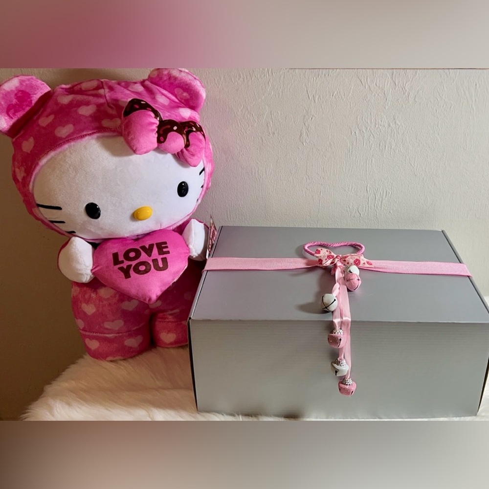 NWT RARE 2024 Hello Kitty By Sanrio Valentine’s Greeter Plush In GIFT BOX!